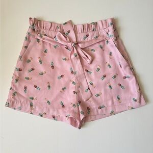 English Factory Pineapple Daze Shorts w/Belt |Pink Multi NWT~L